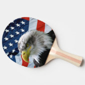 Bald Eagle en de Amerikaanse vlag Tafeltennisbatje (Zijkant)