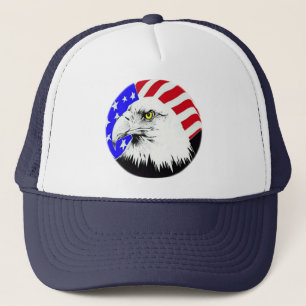 Bald Eagle en de Amerikaanse vlag Trucker Pet