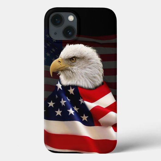 Bald Eagle en de Amerikaanse vlag voor de patriot Case-Mate iPhone Case (Achterkant)