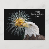 Bald Eagle en Fireworks Briefkaart (Voorkant)