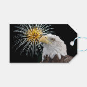 Bald Eagle en Fireworks Cadeaulabel (Voorkant (Horizontaal))