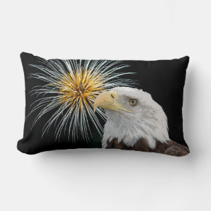 Bald Eagle en Fireworks Kussen
