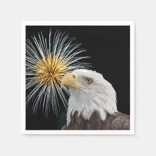 Bald Eagle en Fireworks Servet