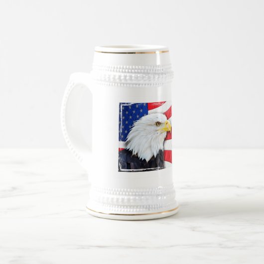 Bald Eagle en Flag Bierpul (Voorkant links)
