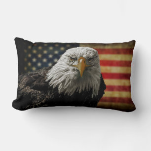 Bald Eagle en Flag Kussen
