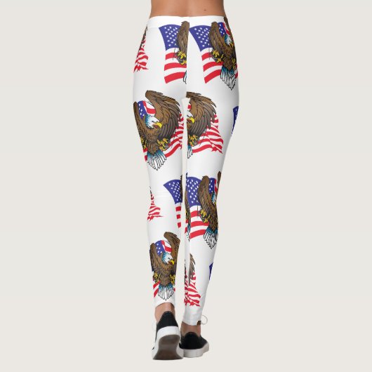 Bald Eagle en Flag Leggings (Achterkant)
