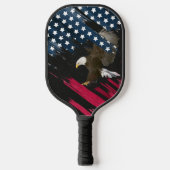 Bald Eagle en Flag Pickleball Paddle (Voorkant)