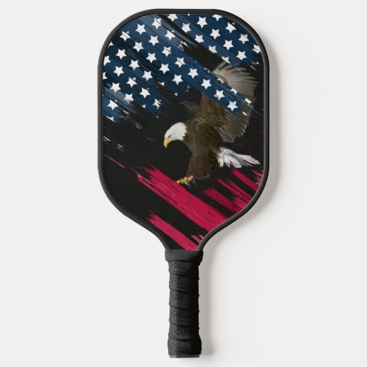 Bald Eagle en Flag Pickleball Paddle (Voorkant)
