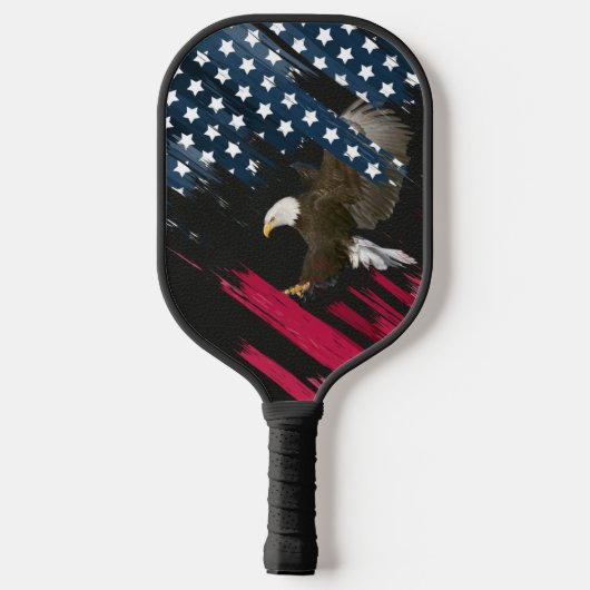 Bald Eagle en Flag Pickleball Paddle (Achterkant)