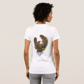 Bald Eagle en Flag T-shirt (Achterkant volledig)
