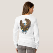 Bald Eagle en Flag T-shirt (Achterkant volledig)