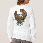 Bald Eagle en Flag T-shirt (Achterkant)