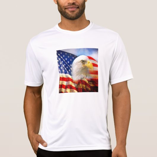 Bald Eagle en het Amerikaanse Shirt van de Vlag Sp (Voorkant)