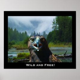 Bald Eagle en Misty Alaskan Motivatie Poster
