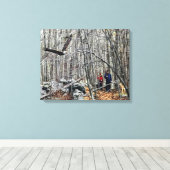 Bald Eagle Encounter Canvas Afdruk (Insitu (Houten vloer))