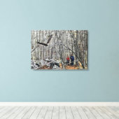 Bald Eagle Encounter Canvas Afdruk (Insitu (Houten vloer))