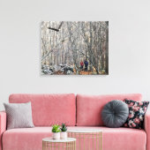 Bald Eagle Encounter Canvas Afdruk (Insitu (Woonkamer))
