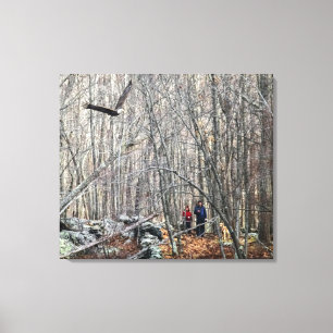 Bald Eagle Encounter Canvas Afdruk