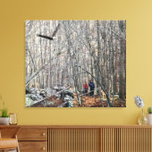 Bald Eagle Encounter Canvas Afdruk (Insitu (Woonkamer))