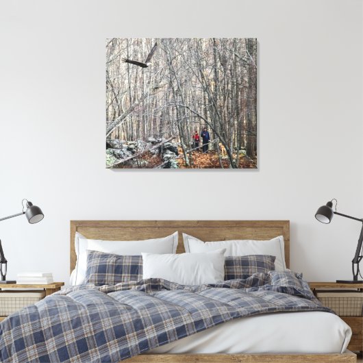 Bald Eagle Encounter Canvas Afdruk (Insitu (Slaapkamer))