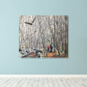 Bald Eagle Encounter Canvas Afdruk (Insitu (Houten vloer))