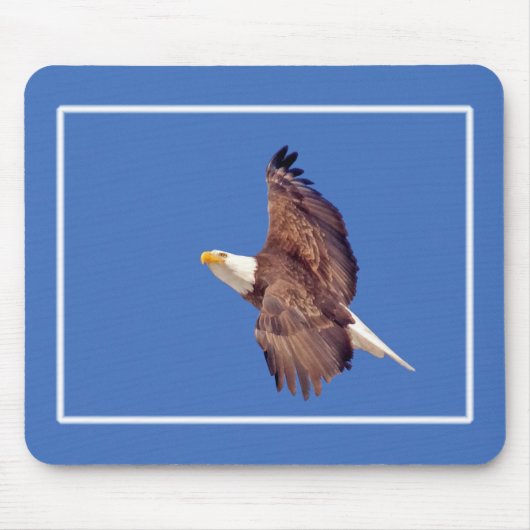 Bald Eagle Eyes tegen de hemel Muismat (Voorkant)