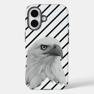 Bald Eagle Face Oil Paint, iPhone 16 Hoesje