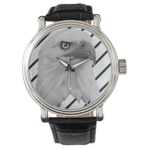 Bald Eagle Face Oil Paint, Horloge