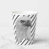 Bald Eagle Face Oil Paint, Papieren Bekers (Achterkant)