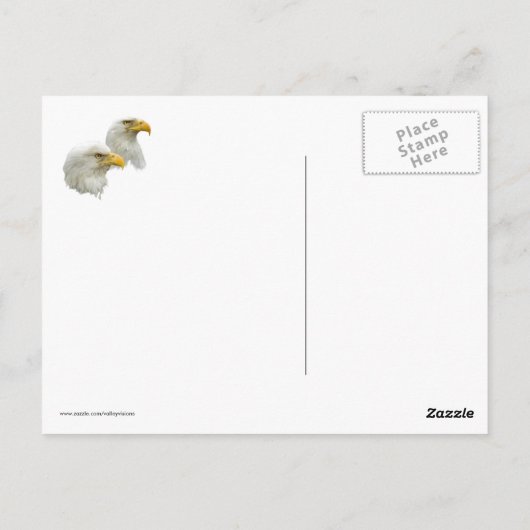 Bald Eagle Familie van Vier Briefkaart (Achterkant)
