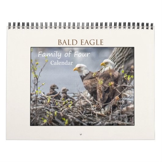 Bald Eagle Familie van Vier Kalender (Hoes)