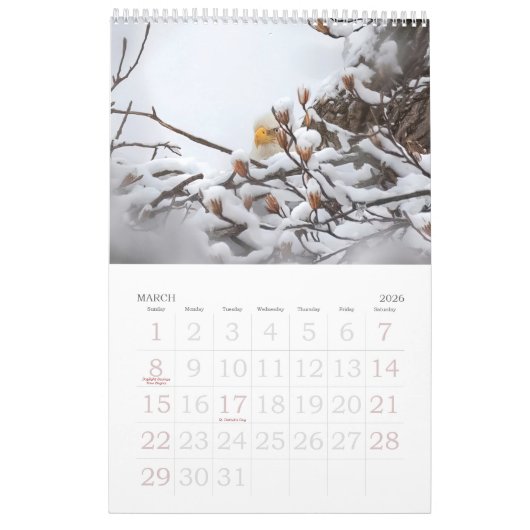 Bald Eagle Family Agenda Kalender (Mar 2026)