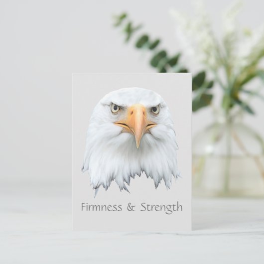 Bald Eagle Firmness & Sterkte aanpasbaar Briefkaart (Staand voorkant)