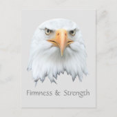 Bald Eagle Firmness & Sterkte aanpasbaar Briefkaart (Voorkant)