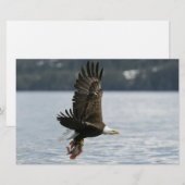 Bald Eagle Fish Retrieval Briefpapier (Voorkant / Achterkant)