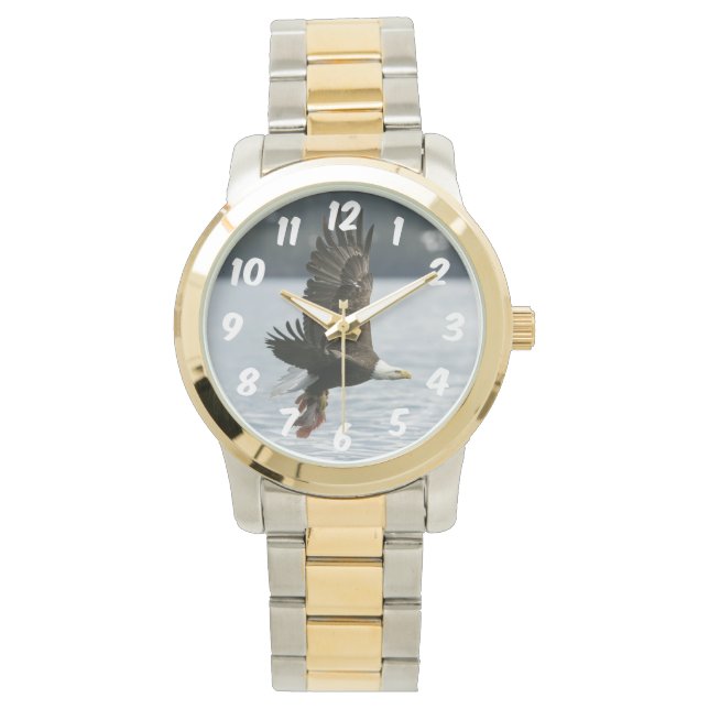 Bald Eagle Fish Retrieval Horloge (Voorkant)