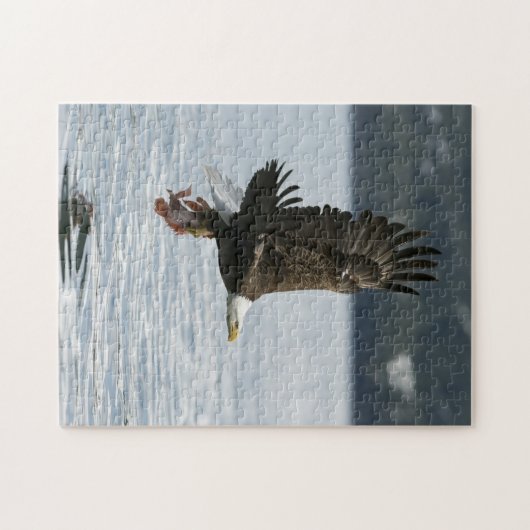 Bald Eagle Fish Retrieval Legpuzzel (Horizontaal)