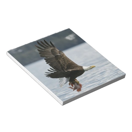 Bald Eagle Fish Retrieval Notitieblok (Schuin)