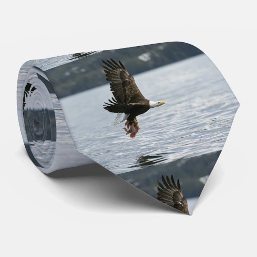 Bald Eagle Fish Retrieval Stropdas (Opgerold)