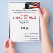 Bald Eagle Flies the Flag Memorial Day Flyer (Hand)