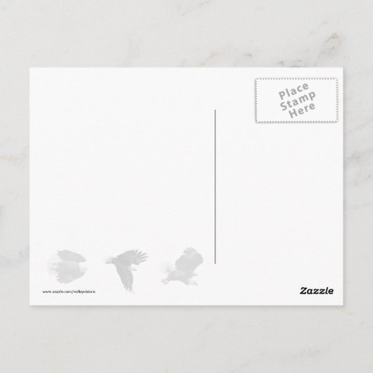 Bald Eagle Flight Briefkaart (Achterkant)