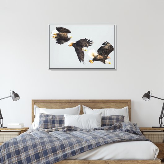 Bald Eagle Flight Canvas Afdruk (Insitu (Slaapkamer))
