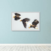 Bald Eagle Flight Canvas Afdruk (Insitu (Houten vloer))