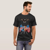 bald eagle flight , glory for america flag t-shirt (Voorkant volledig)