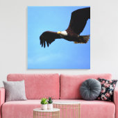 Bald Eagle Flight Portret Canvas Afdruk (Insitu (Woonkamer))