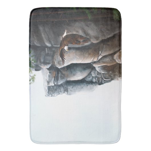 Bald Eagle Flight Rocks Badmat (Voorkant Verticaal)