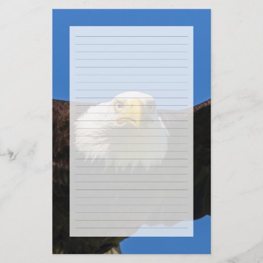 Bald Eagle Flyby Up Close Briefpapier (Voorkant)