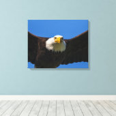 Bald Eagle Flyby Up Close Canvas Afdruk (Insitu (Houten vloer))