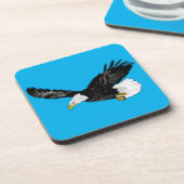Bald Eagle Flying Blue Onderzetter - Uw kleur (Linkerzijde)