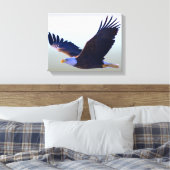 Bald Eagle Flying Canvas Afdruk (Insitu (Slaapkamer))